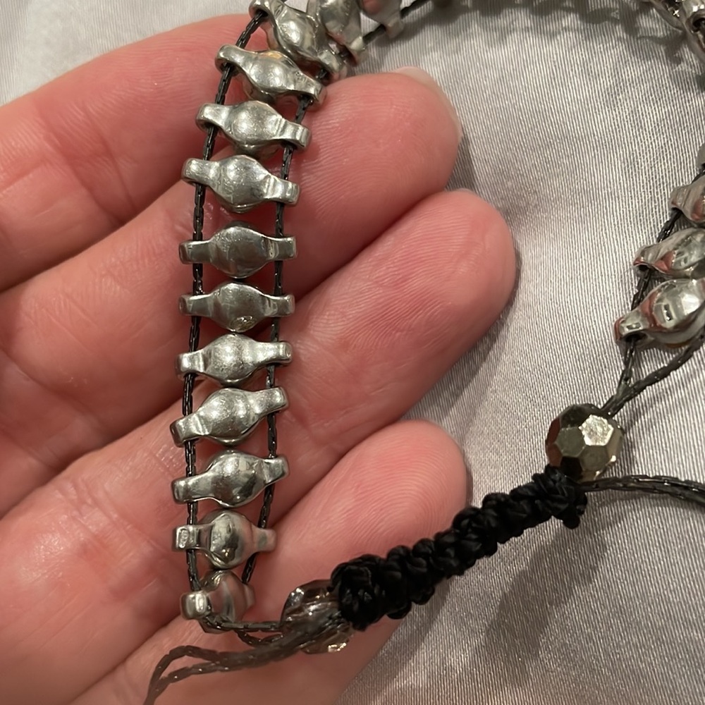 Cinch Bracelet With Silver Crystal Elements - image 4